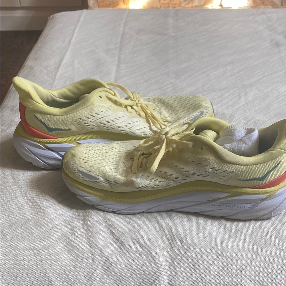 Hoka Yellow and Red Athletic Shoes for Performance